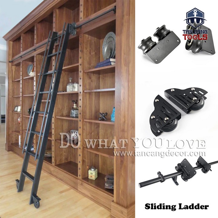 Phụ kiện Thang Trượt Barn Door Dành Cho Tủ Sách, Giường Tầng