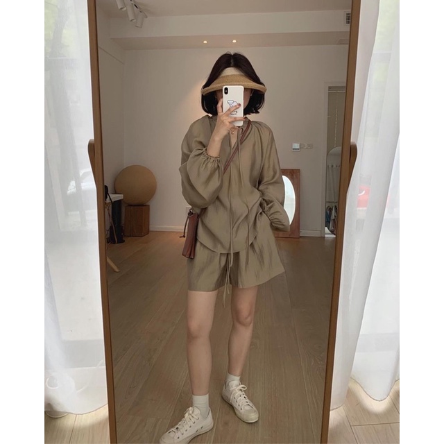 [ẢNH THẬT] Set đồ nữ hai món form rộng vải tơ mịn đi biển, dạo phố -S001