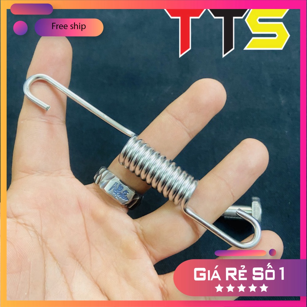 HCM  LÒ XO INOX CHỐNG NGHIÊNG - CHỐNG ĐỨNG, ỐC CHÂN CHỐNG CHO XE YAMAHA EXCITER CÁC ĐỜI ĐỒ CHƠI XE MÁY GIÁ SỈ