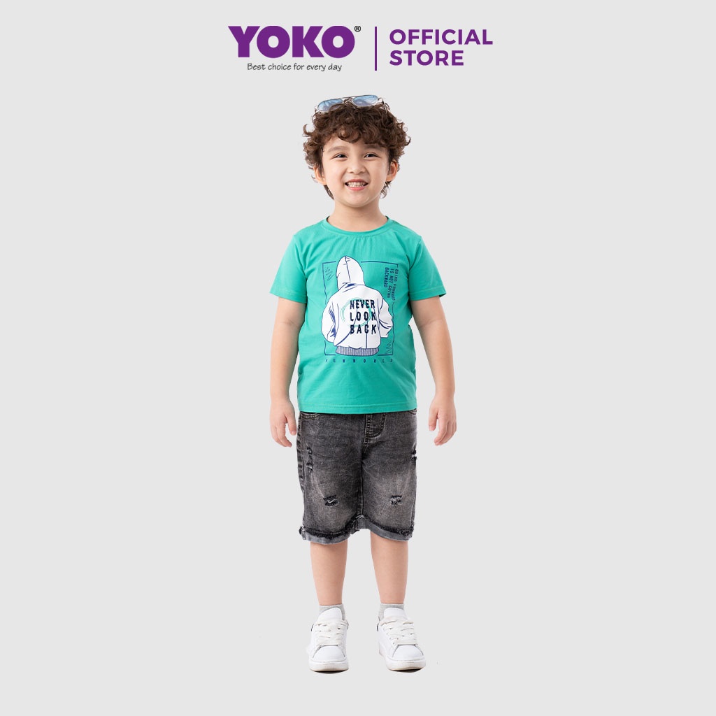 Bộ Quần Áo Thun Bé Trai Tay Ngắn Quần Jean (6-9 Tuổi) YOKO KID’S FASHION 20371T