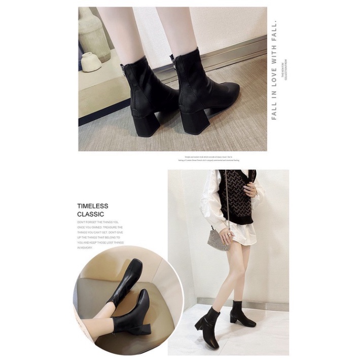 Boots nữ ❣️ FREESHIP ❣️ da mềm ôn sát cổ chân - hàng QUẢNG CHÂU cao cấp.