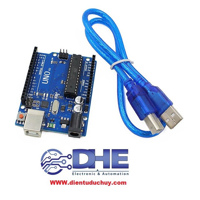 ARDUINO UNO R3 CHIP CẮM ATMEGA328P, CHIP NẠP 16U2 (TỐT VÀ ỔN ĐỊNH HƠN CH340) + KÈM CÁP USB