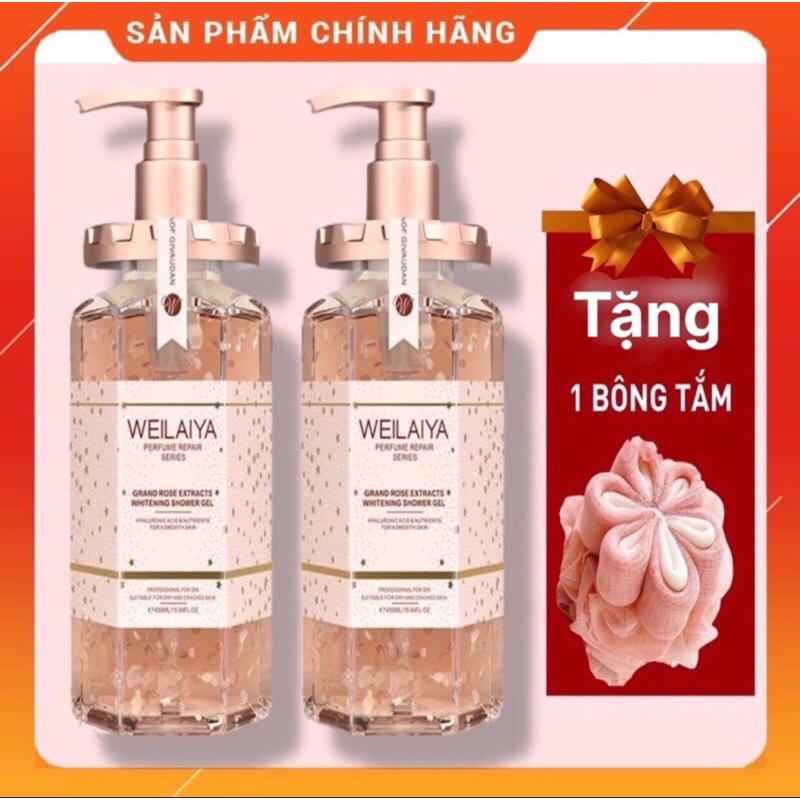 [CHÍNH HÃNG] SỮA TẮM TRẮNG DA CÁNH HOA HỒNG DAMASK WEILAIYA