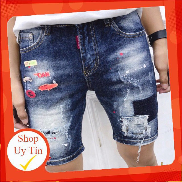 Quần Short jean ngắn nam chất Jean qua đầu gối đủ size