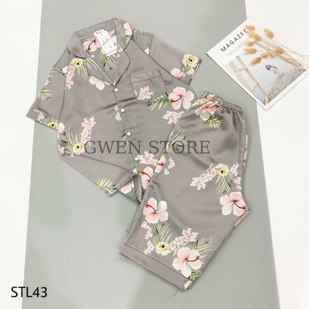 ĐỒ BỘ PIJAMA LỤA SATIN LỬNG CAO CẤP NỮ