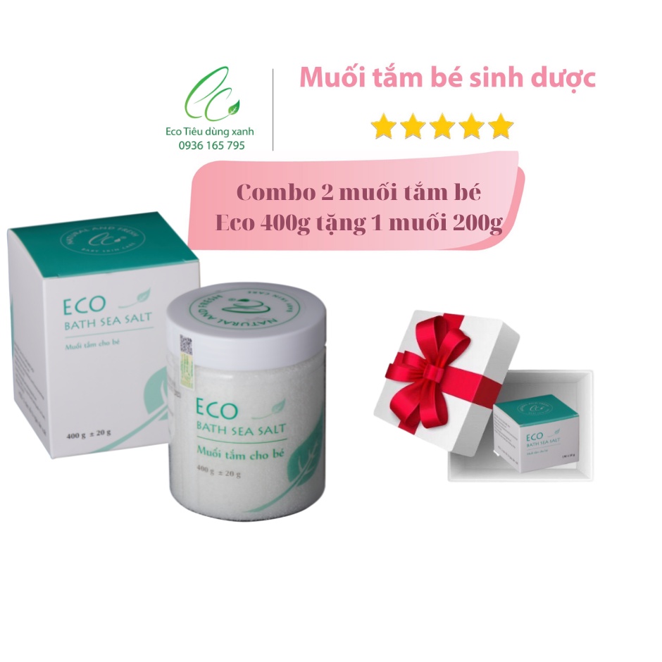 Combo mua 2 tặng 1 Muối Tắm Bé Eco 400gr