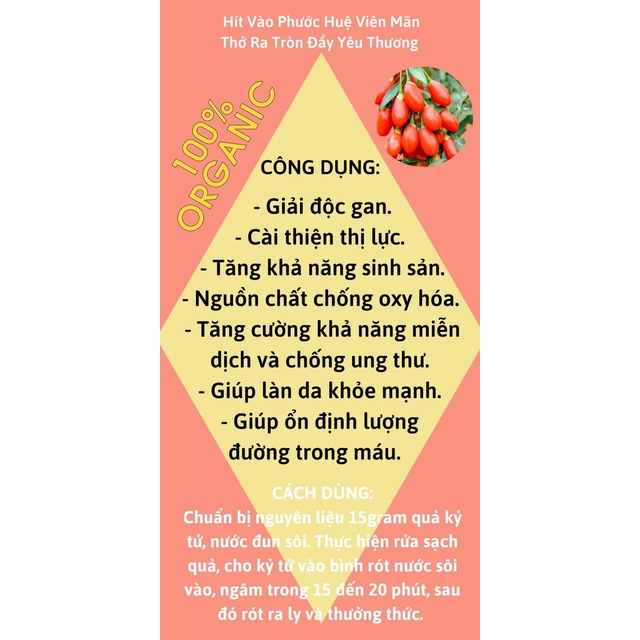 Kỷ Tử Đỏ Quy Nguyên 100g - Chùa Long Hương