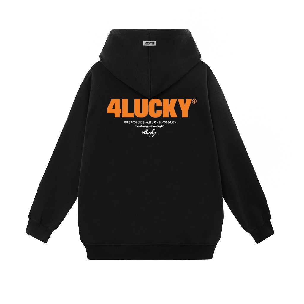 Áo hoodie unisex nam nữ 4lucky - 6108 chất nỉ cotton dày dặn, ấm áp