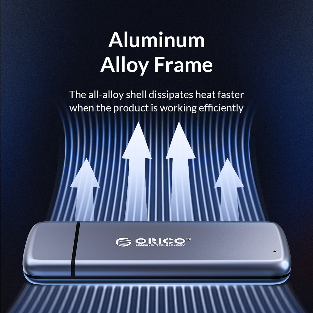 Vỏ ổ cứng SATA SSD PCIE NGFF M/B Orico M2 NVME M.2 điều hợp USB loại C 3.1 trong suốt | BigBuy360 - bigbuy360.vn