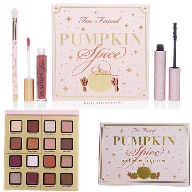 Bảng mắt tách set Too Faced Pumpkin And Everything Nice phiên bản Limited Fullsize