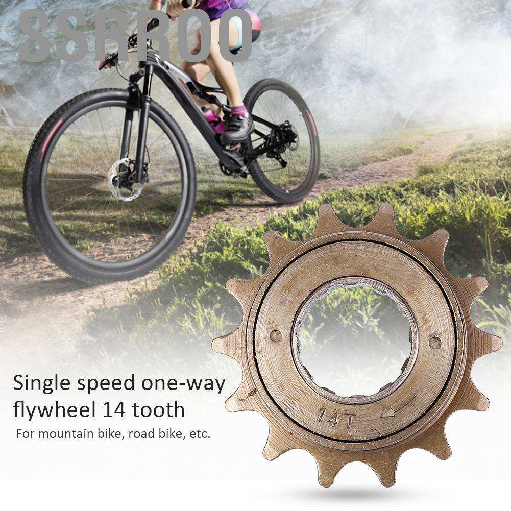 Ssrroo 14T Single Speed Freewheel Flywheel Bike Accessory for Mountain Road Bicycle Folding