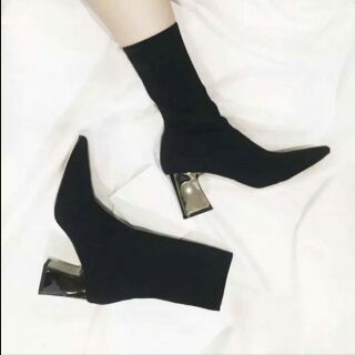 Boot Zara gót bạc hot hit