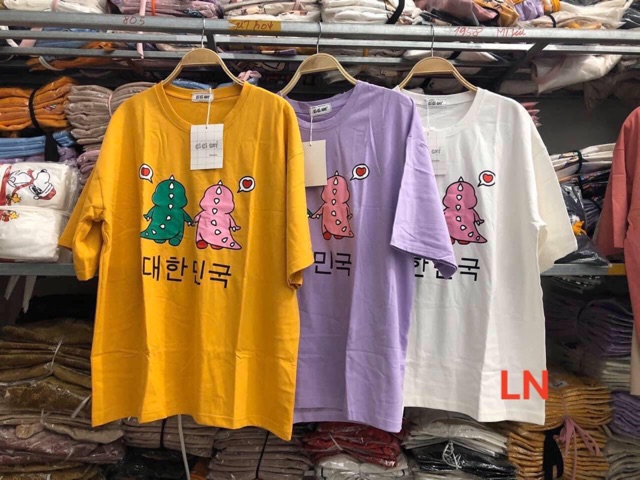 Áo 2 khủng long chữ Hàn tici DAB765