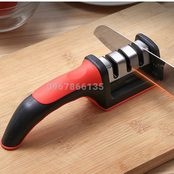Dụng Cụ Mài Dao Tay Kéo 3 Cấp Độ Cầm Tay – Mài Dao 3 Lưỡi Nhanh Bén, Siêu Tiện Lợi