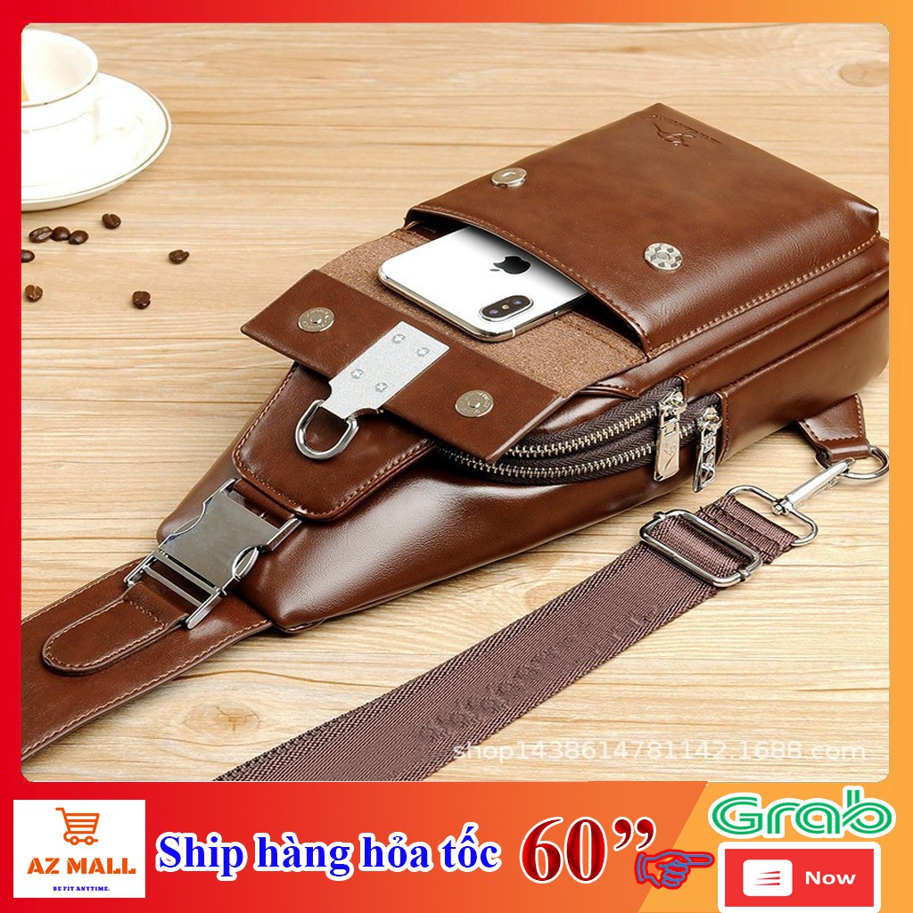 Túi Đeo Chéo Nam Da Trơn Cao Cấp Trống Nước Sang Trọng Trẻ Trung Và Lịch Lãm | BigBuy360 - bigbuy360.vn