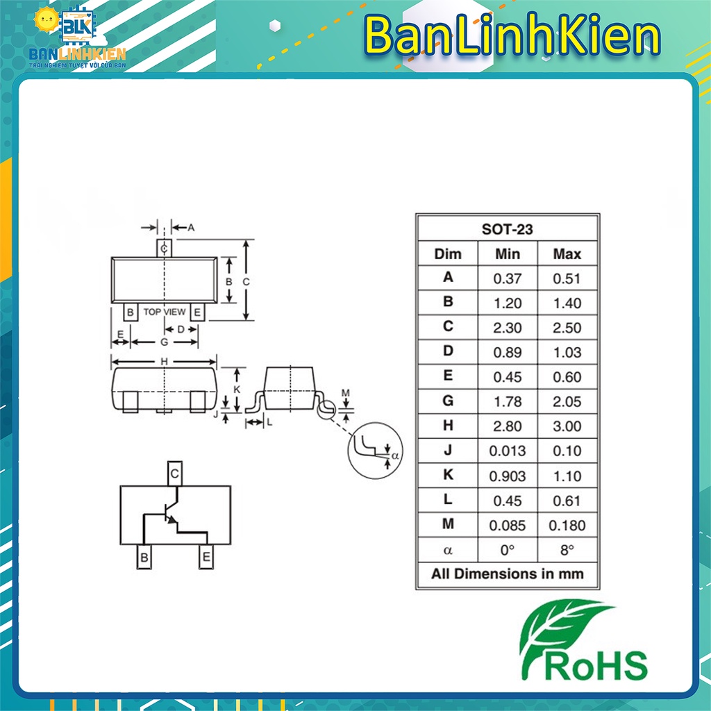 Bộ 10 transistor S8050 TO92/ SOT23 Trans NPN 0.5A 40V | WebRaoVat - webraovat.net.vn