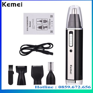 [⚡XẢ KHO HÀNG HÈ⚡] Máy Cạo Râu, Tỉa Lông Mũi Kemei KM-6603 Đa Năng Tiện Dụng