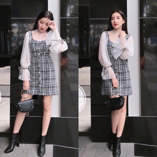 Set áo kiểu kèm đầm
