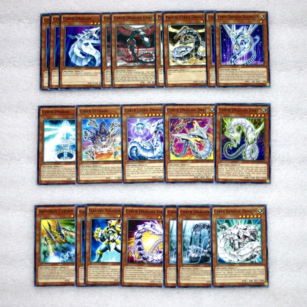 Bài Yugioh ❤️FREESHIP❤️ Thẻ bài Yugioh Cyber Dragon Kaiser Ryo deck 54 lá