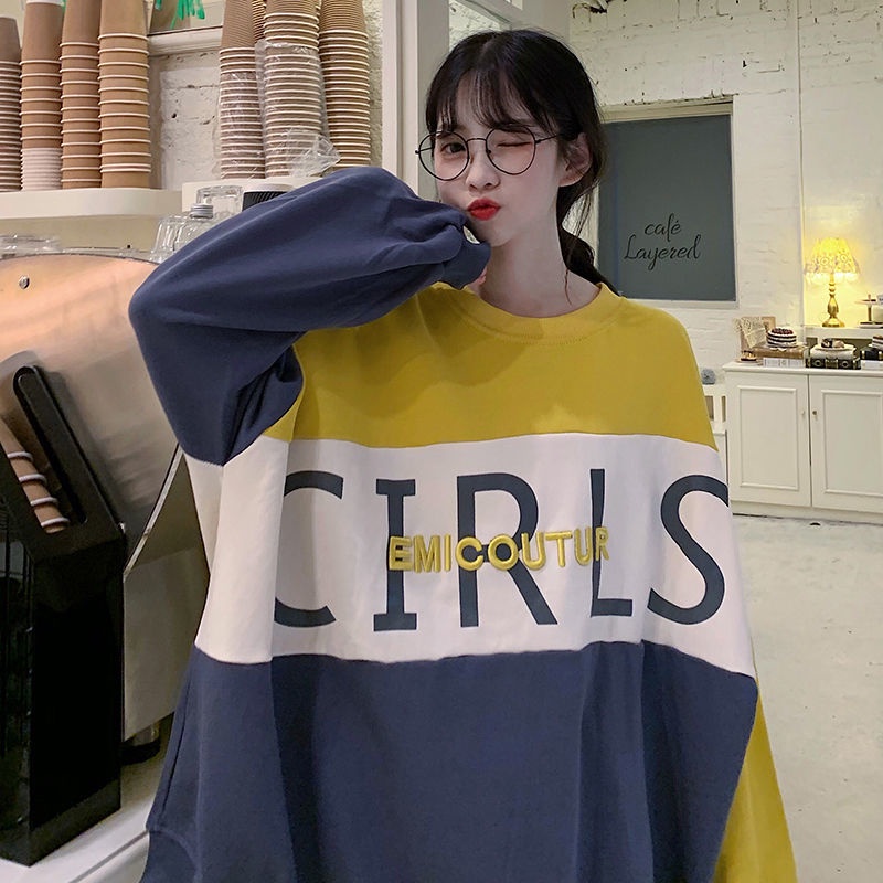Áo Sweater Nỉ In Chữ GIRL Form Rộng Tay Bồng Style Ulzzang Hàn Quốc Xinh Xắn | BigBuy360 - bigbuy360.vn