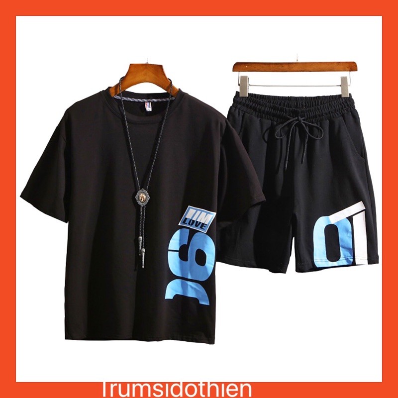 Bộ thể thao nam J61 thời trang, bộ mặc nhà, bộp tập gym, bộ hè nam