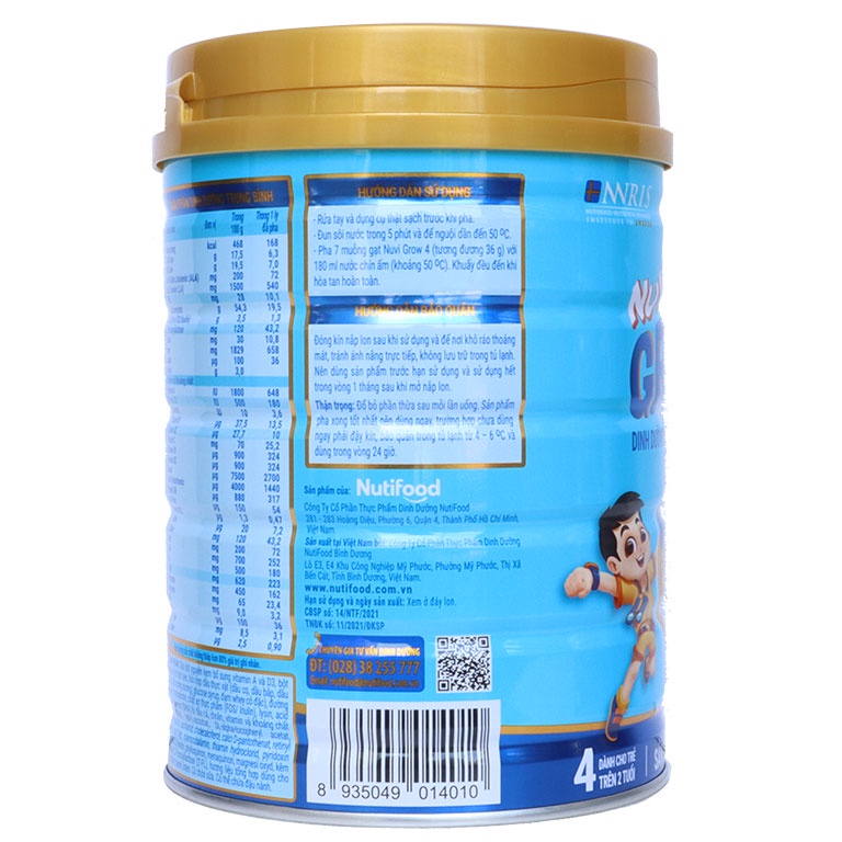 Sữa bột Nuvi Grow 4 900g [Date 2024]
