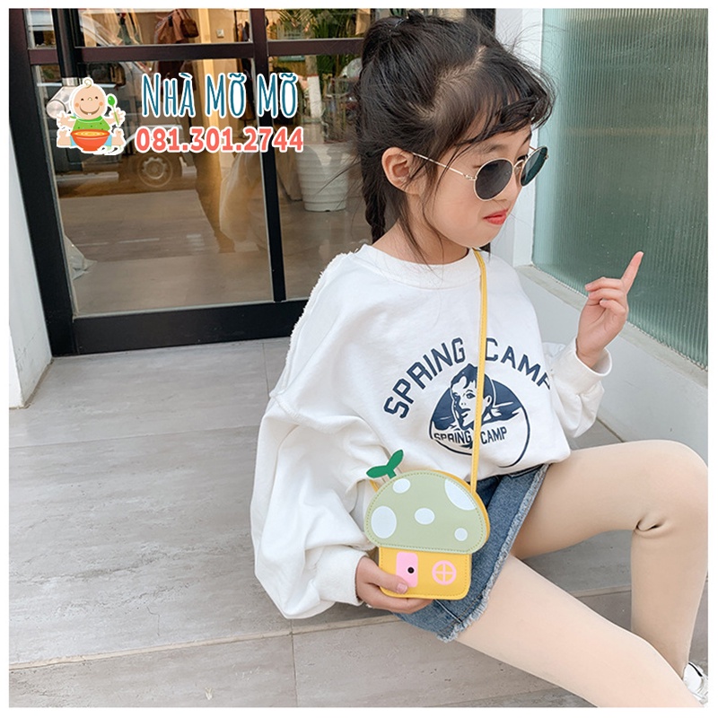 Túi đeo chéo hình cây nấm cho bé - túi đựng lì xì siêu dễ thương cho bé Nhà Mỡ