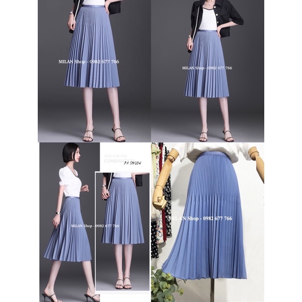 Chân váy xếp ly dáng mới xinh yêu.