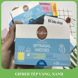 Nước muối sinh lý gifrer tép hồng, tép vàng, tép xanh | hàng nội địa pháp