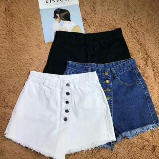 Chân váy jean lệch tà