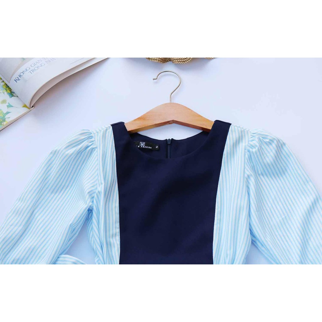 Đầm công sở cho nàng chân ngắn hack tuổi thanh xuân thiết kế dễ thương tay lỡ phối eo nơ | BigBuy360 - bigbuy360.vn