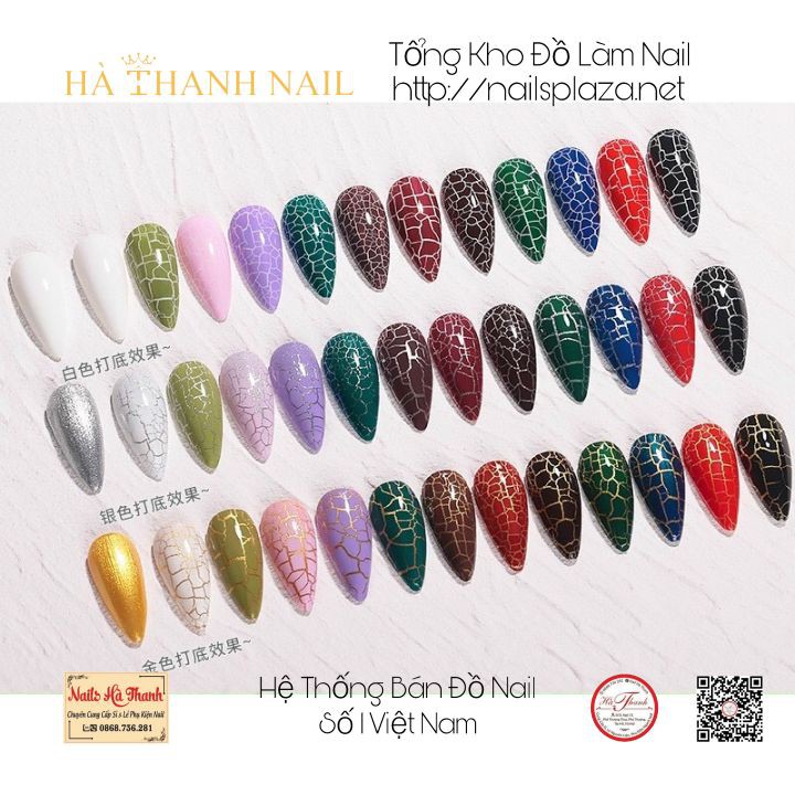 [ Hàng Chính Hãng ] Sơn Gel Nứt B281 Cao Cấp , Sơn Nứt 12 Màu Và 3 Nền