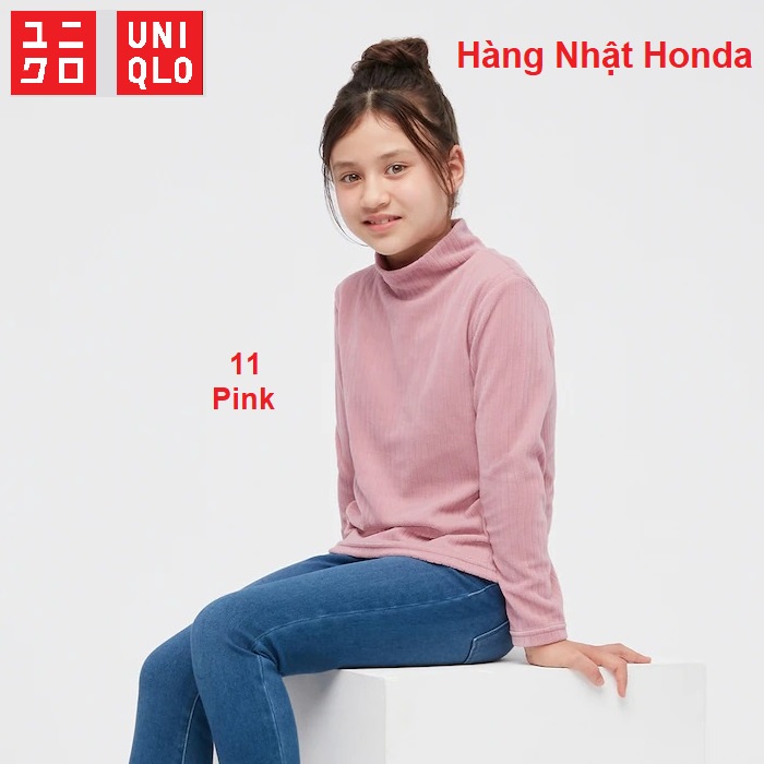 [Hàng Nhật Nội Địa] Áo thun nỉ lông cừu cổ cao Uniqlo - Trẻ em