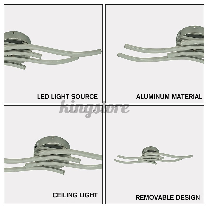 4 Light LED Ceiling Lights Acrylic Kitchen Living Bedroom Pendant Modern Lamps