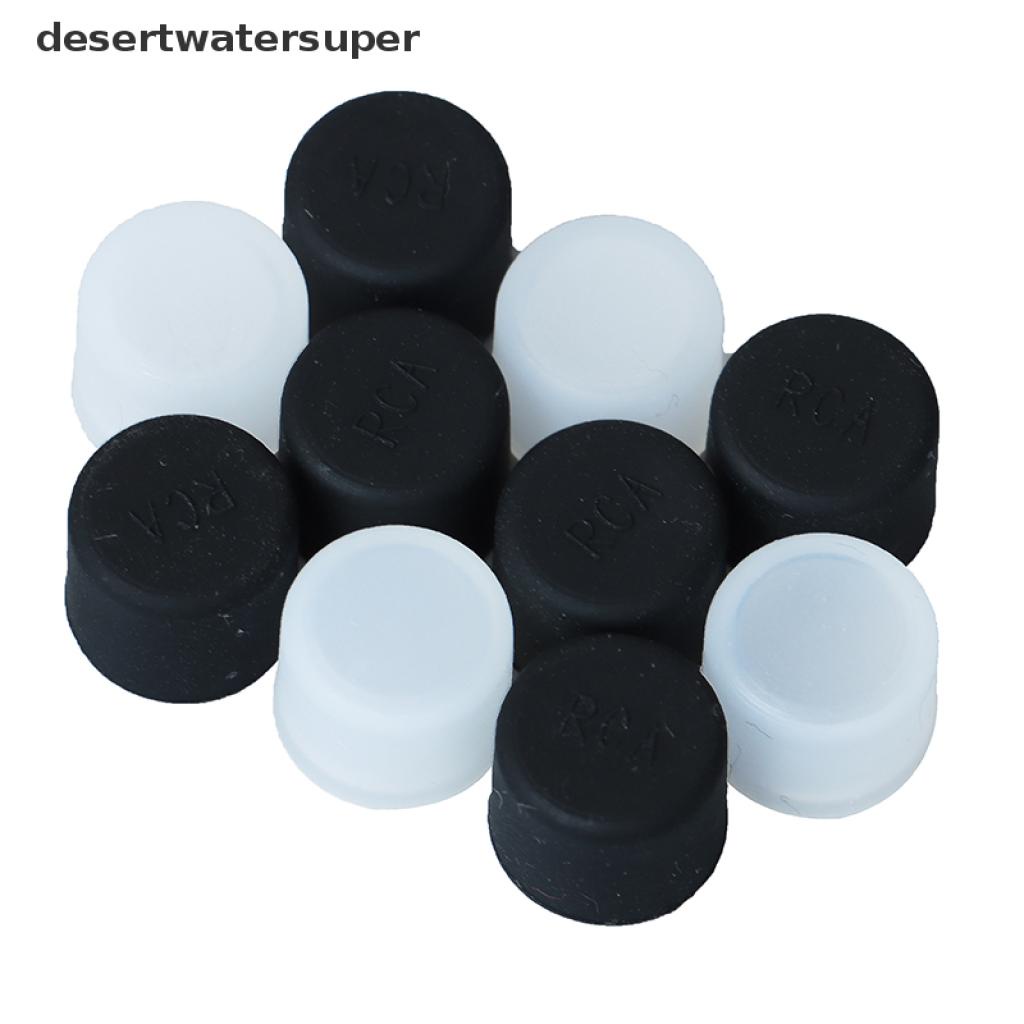 Set 10 Vỏ Silicon Bọc Bảo Vệ Đầu Cắm TV Âm Thanh RCA