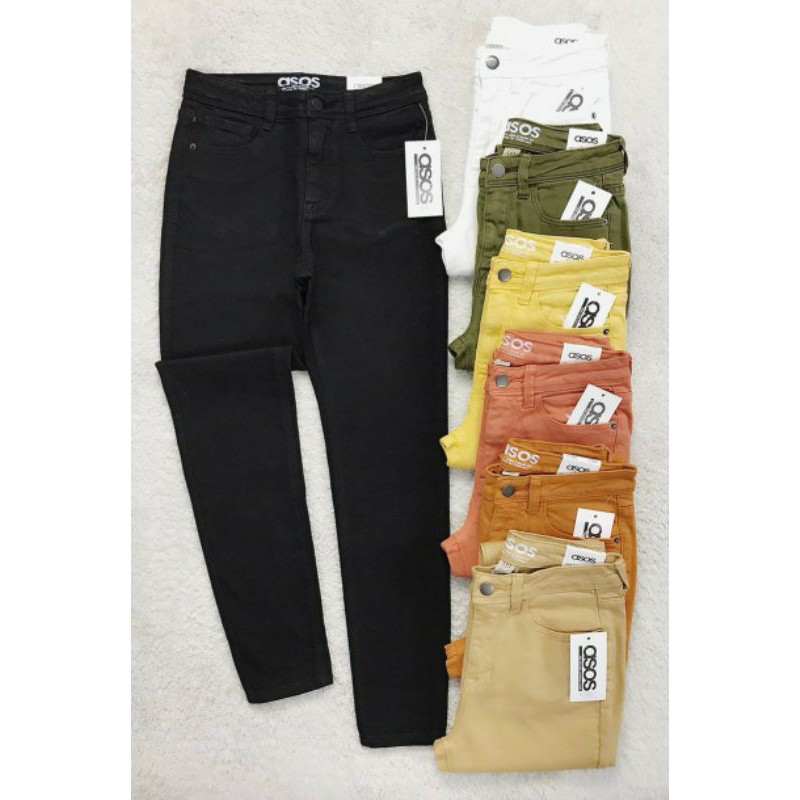 Quần Jean Skinny ôm màu trơn 9 tấc - 105asos | BigBuy360 - bigbuy360.vn
