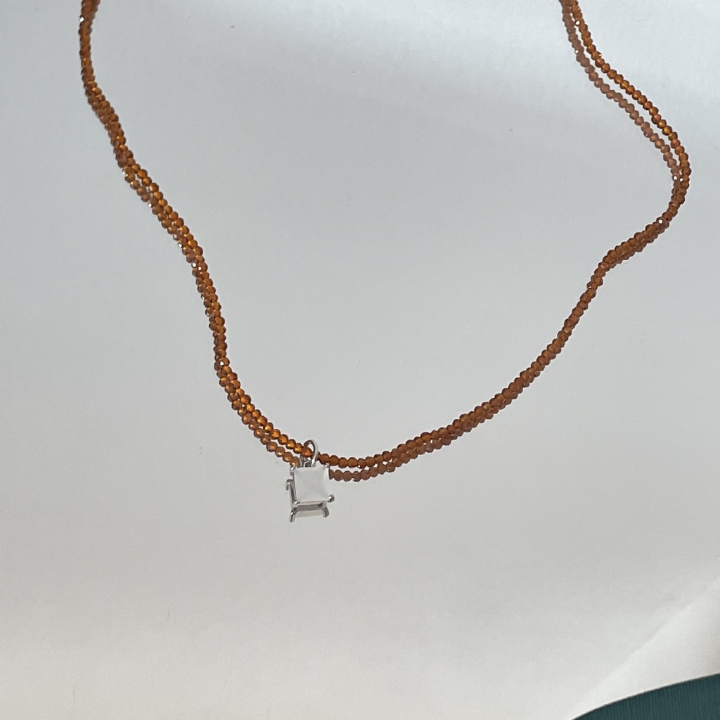 Dây Chuyền Hai Lớp Đính Hạt Nhiều Màu Phong Cách Hàn Quốc 19A1467