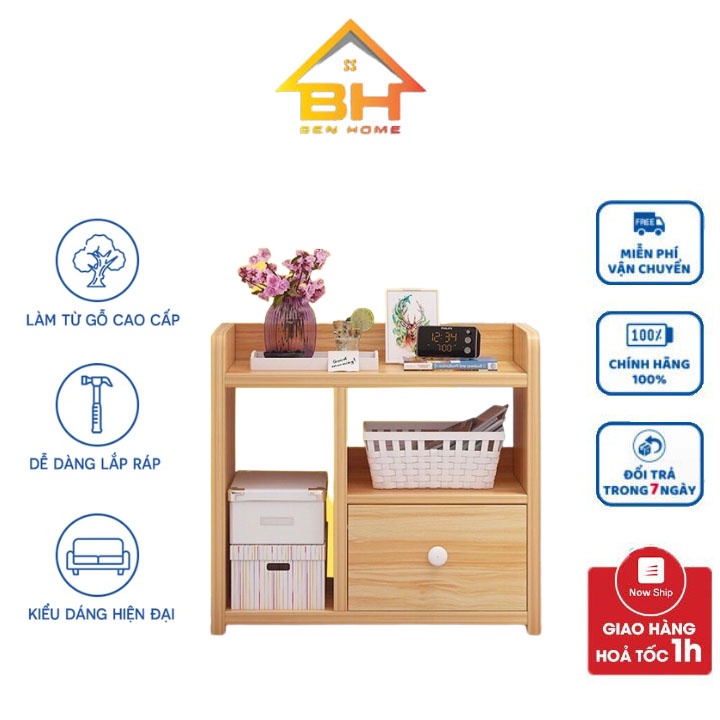 Tủ để đồ đầu giường có ngăn kéo màu vân trắng sang trọng để đầu giường decor phòng