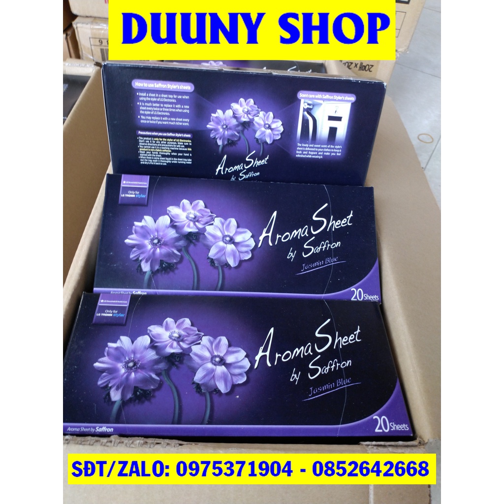 SỈ/ LẺ CHÍNH HÃNG Giấy thơm Aroma sheet, LG STYLER, Giấy thơm quần áo Hương nhài dùng tủ giặt khô LG STYLER