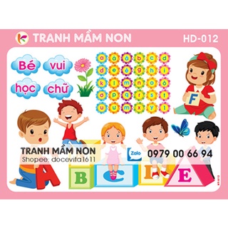 Decal mầm non - góc học tập ht-012