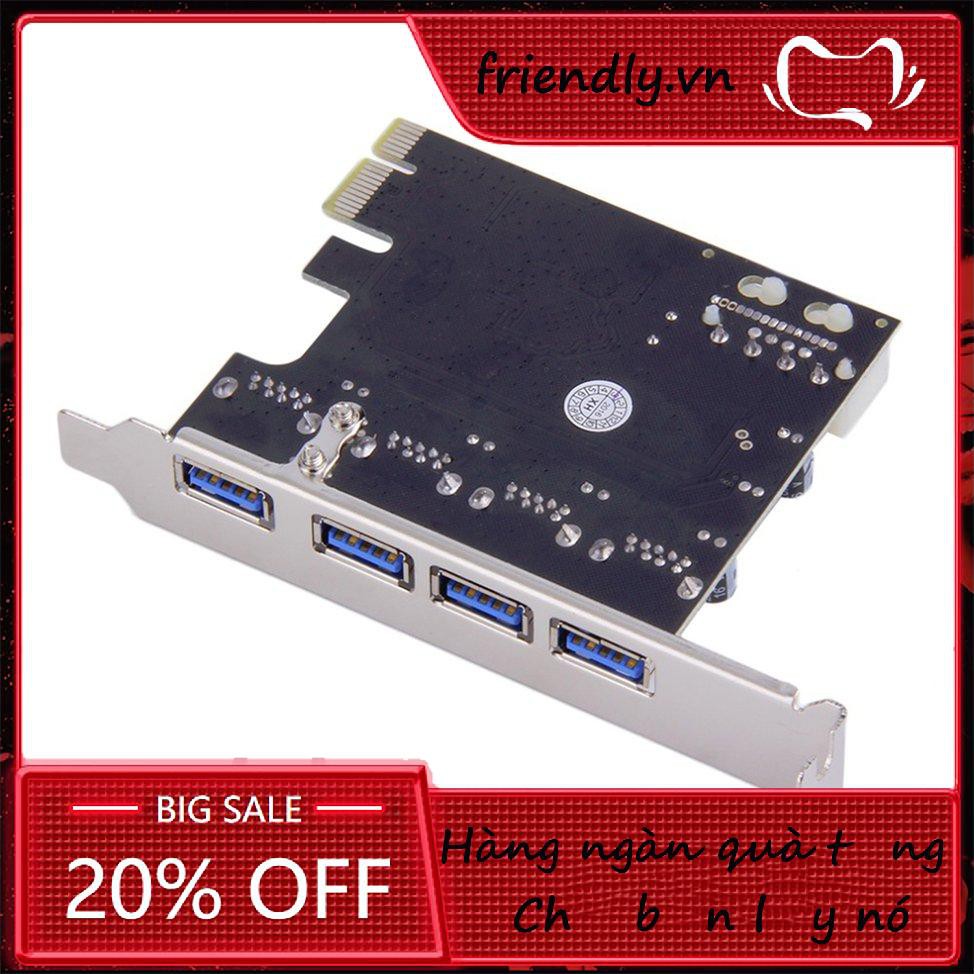 Card Mở Rộng 4 Cổng Pci-E Sang Usb 3.0 5 Gbps Tốc Độ Cao | BigBuy360 - bigbuy360.vn
