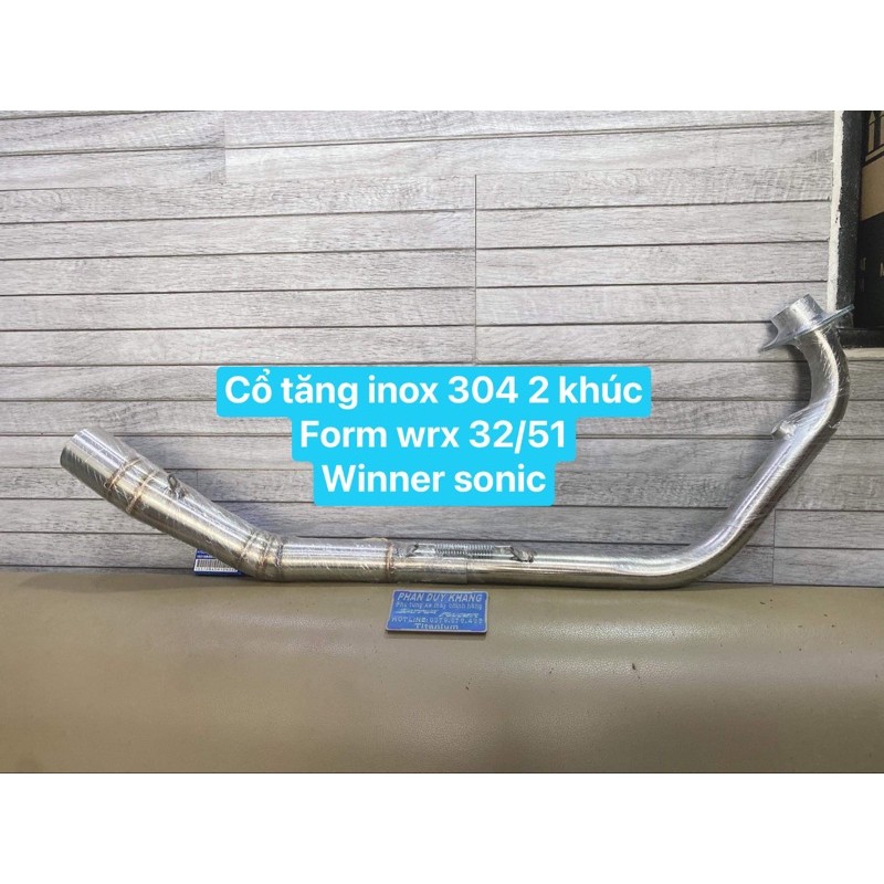 cổ tăng inox 304 2 khúc form wrx 32/51  winner sonic