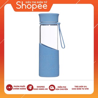 Bình Nước Thủy Tinh Chịu Nhiệt Lock&Lock (500ml) màu xanh dương [LLG673MB]