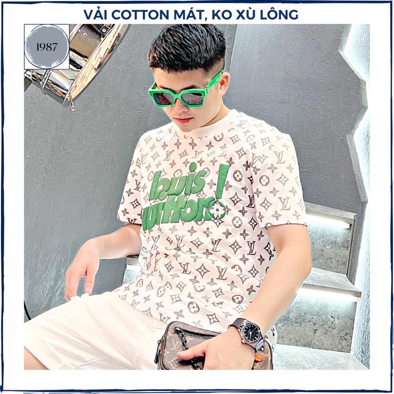 Áo thun nam cổ tròn, áo phông nam tay ngắn in hình vải cotton mát không xù lông form chuẩn thun lạnh mầu đen trắng