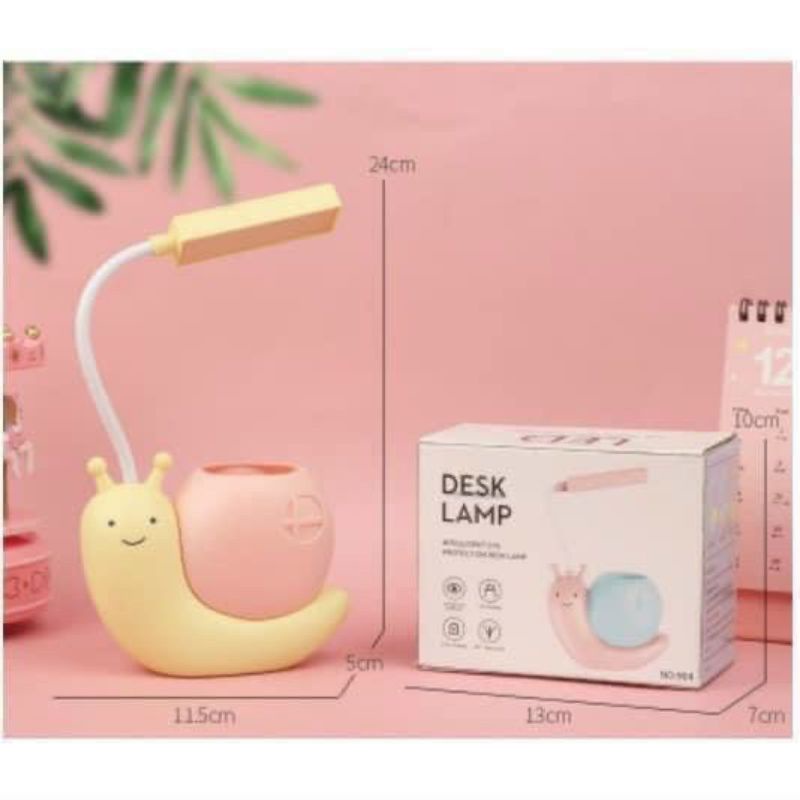 Đèn học để bàn led tích điện ỐC SÊN đầu sạc usb tiện lợi cho bé - TH