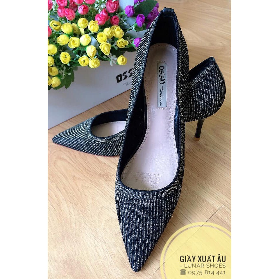 THANH LÝ G177 Giầy cao gót chất len sợi tăm cao cấp