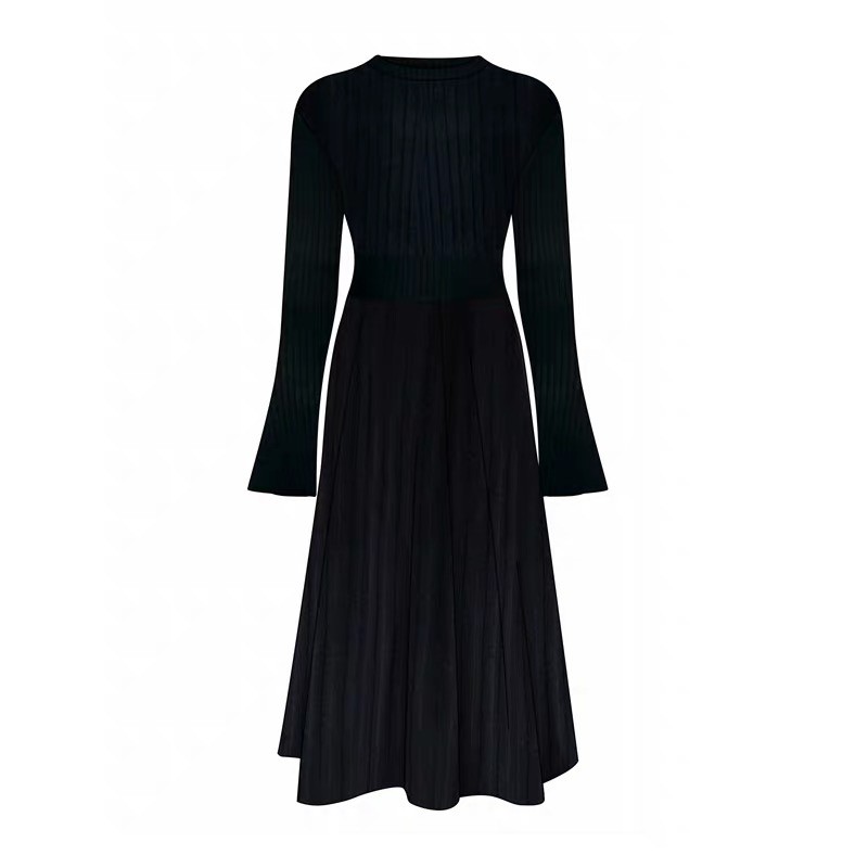 Blackpink Jennie Korean Vintage Slim Sexy Fashion Long Sleeve Knitted midi Dress | BigBuy360 - bigbuy360.vn