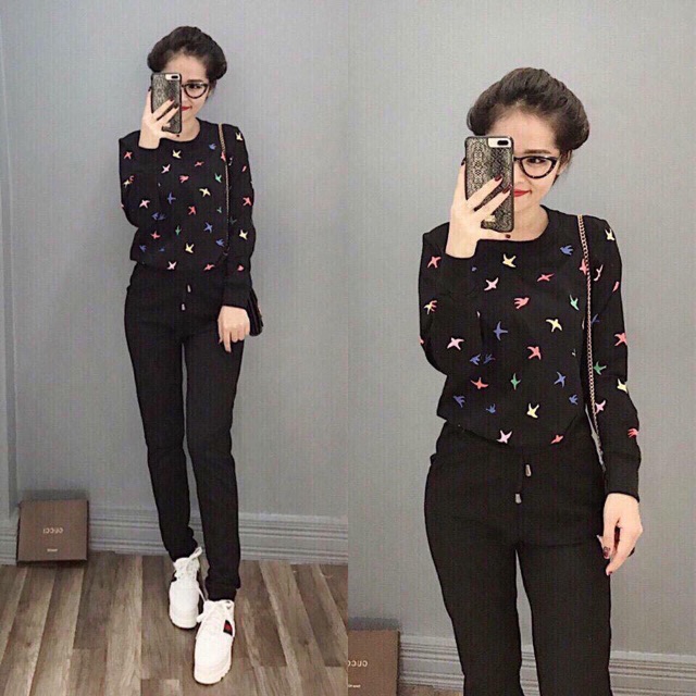 Set bộ nỉ da cá chim én