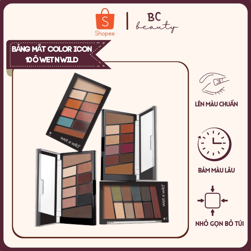 Bảng phấn mắt Wet N Wild Color Icon 10 Pan Eyeshadow Palette Tiện Lợi, Đa Dạng Phong Cách, Nhỏ Gọn Tiện Lợi