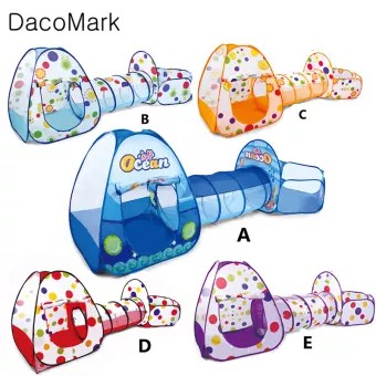 Lều DacoMark 3 Trong 1 Cho Nhà Chơi Trẻ Em Bộ Đường Hầm Có Thể Gập Lại Lều Bật Tự Động Thế Giới Đại Dương Mẫu 